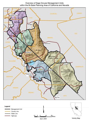 The Sweetwater Ranch is located in the northern end of the Bi-State sage grouse population, near Yerington, Nev.