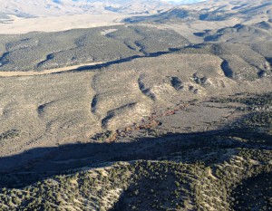 Aerial view of the Tanner ranch shows the mix of natural habitats, as well as where juniper has invaded onto historic sagebrush steppe. SGI projects are restoring sage grouse habitat. (photo courtesy of Jay and Diane Tanner).