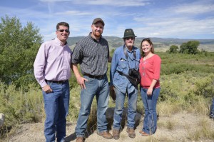 The Yusts and project partners during an August 2013 tour of the ranch led by the Colorado Cattlemen's Agricultural Land Trust, an SGI partner.