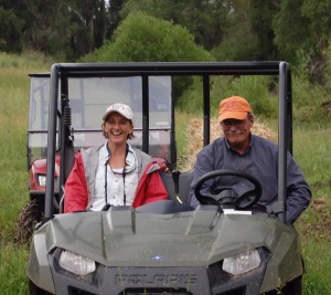 Heather Johnson rides with  Pat OToole, Ladder Livestock landowner in WY, on a site tour. (Photo: USFWS)