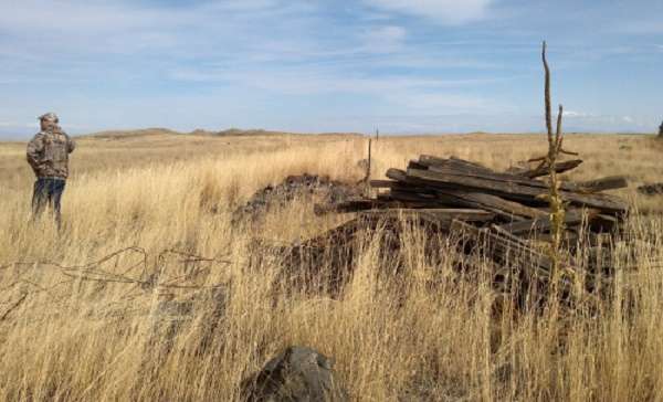 larry enjoying fence free view in washington to benefit sage grouse