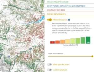 The SGI Interactive Web App now features a Mesic Resources layer that shows the "greenness" of wet habitats rangewide.