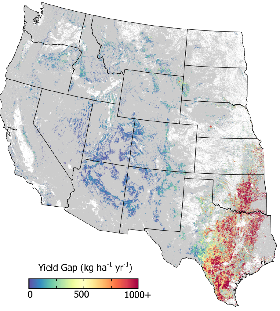 Yield gaps in western rangelands.